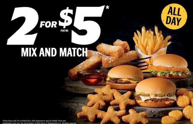 Carl's Jr. 2 for $5 Deal