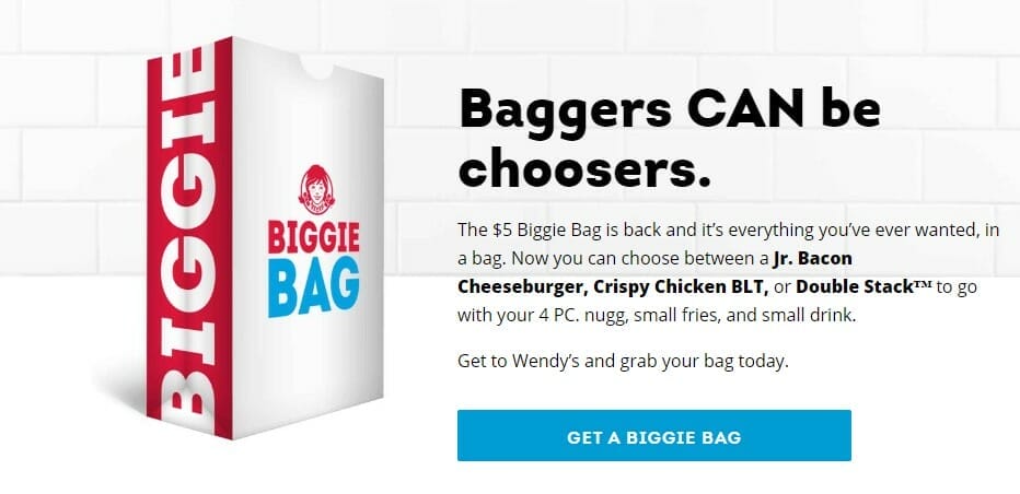 Wendys Biggie Bag Deal