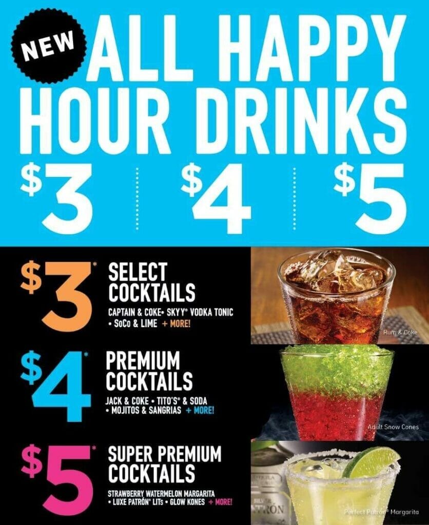 Dave & Buster's Happy Hour in 2023 Open Hours