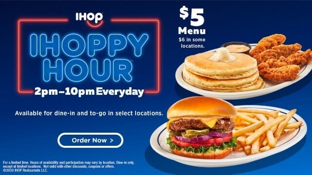 Ihop happy hour deals menu