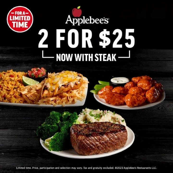 Applebee's 2 for $25